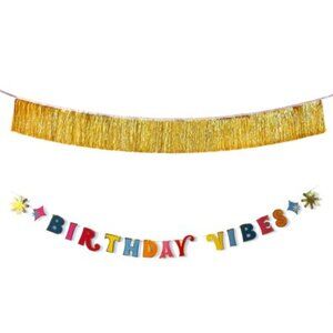 Packed Party Tinsel Birthday Banner Bundle
